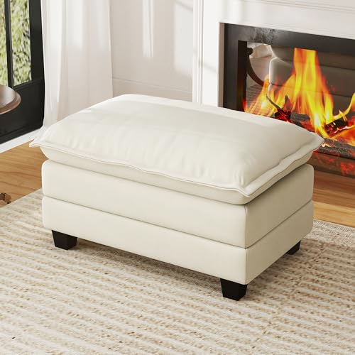 Cloud Couch Ottoman Modular Sectional Sofa, Comfy Deep Seat Cushion for Living Room Bedroom Apartment (Beige) - color: Beige, size: Ottoman