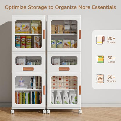 VECELO 3-Tier Narrow Bathroom Storage Cabinet with Drawer, Movable Wheels, Adjustable Shelves, Anti-Tip, Slim, for Small Space, Kitchen, Laundry, White - size: 1 Drawer