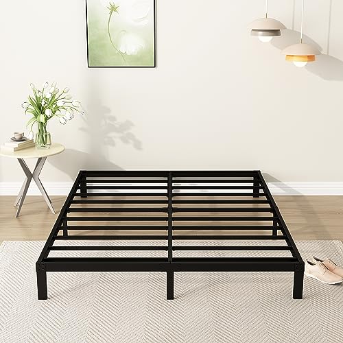DiaOutro 9 Inch Full Size Bed Frame Heavy Duty Low Profile Metal Platform | Steel Slats Platform No Box Spring Needed Mattress Foundation, Easy Assembly, Noise Free - size: Full, style: 9 Inch