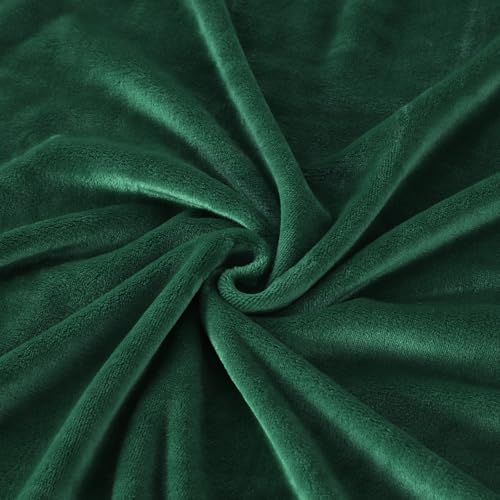TASTHROW DarkGreen Throw Blanket 50x60 Inches | Soft Plush Cozy Fleece Flannel Throw Blanket, Lightweight Warm Throws for Bed, Couch, Bedroom and Living Room, All Seasons - color: Darkgreen, size: 50"x60"
