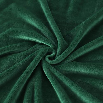 TASTHROW DarkGreen Throw Blanket 60x80 Inches | Soft Plush Cozy Fleece Flannel Throw Blanket, Lightweight Warm Throws for Bed, Couch, Bedroom and Living Room, All Seasons - color: Darkgreen, size: 60"x80"