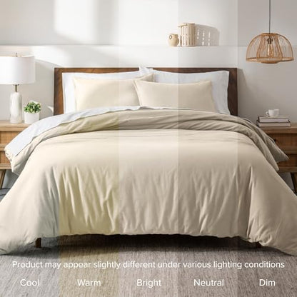 Bare Home Flannel Duvet Cover Set (Twin/Twin XL, Sand) | 100% Cotton, Velvety Soft, Heavyweight, Premium Flannel, Double Brushed, Includes Sham Pillow Cover - color: 05 - Sand (No Comforter), size: Twin/Twin XL