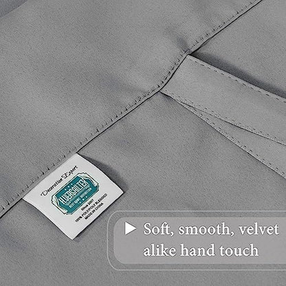 H.VERSAILTEX Blackout Tie Up Curtain Thermal Insulated Curtain Bathroom Curtains Dove Gray Tie Up Shade for Small Window (Rod Pocket Panel, 42 inches W x 63 inches L, Set of 1) - color: Dove Gray