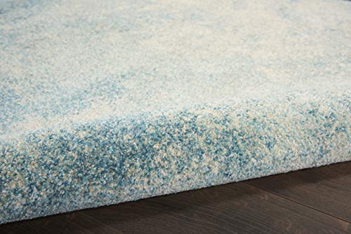 Nourison Home Passion Navy/Light Blue 1'10'' x 6' Area-Rug, Modern, Abstract, Easy-Cleaning, Non Shedding, Bed Room, Living Room, Dining Room, Kitchen, (6' Runner) - color: Navy Light Blue, size: 1'10" x 6' (Runner)