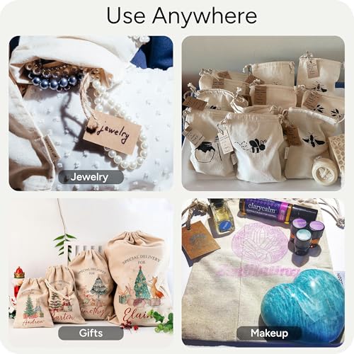 Reusable Cotton Bags - X-Small 3x4 25 Pack - Cloth Gift Bags with Drawstrings for Jewelry, Home Supplies, Makeup,DIY, Wedding, Party Favors - Muslin Fabric Pouches - size: X-Small 3x4" (25pack)