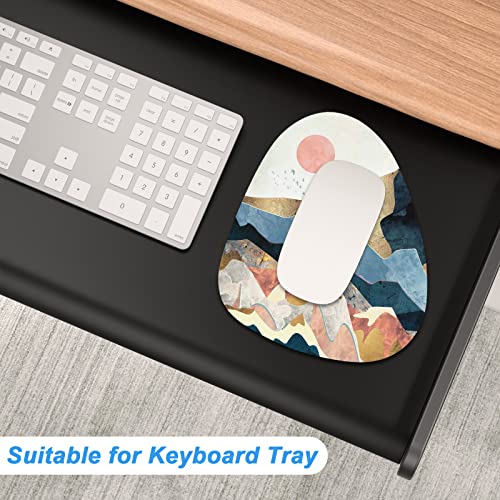 Rimilak Small Mouse Pad 6 x 7 Inch, Irregular Mini Mousepad, Ink Sunrise | Non-Slip Rubber Base, Waterproof Compact Mouse Mat for Laptop Computer Wireless Mouse Keyboard Home Office Travel - color: Ink Sunrise, size: 7L x 6W inches