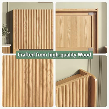 80.3'' Wood Headboard King Size with Charging Stations, Modern Wall Mounted Headboards, Farmhouse Bed headboard Only (King (U.S. Standard)) - size: King