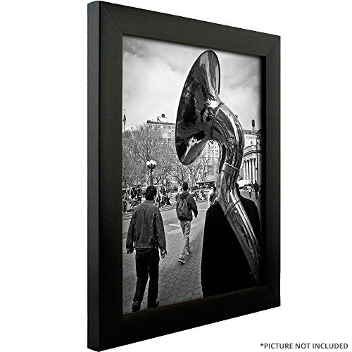 Craig Frames 1WB3BK Picture Frame 7-Piece Wall Set, Black Frames, White Display Mats - color: 500FSET01S07Y Black Frame Set