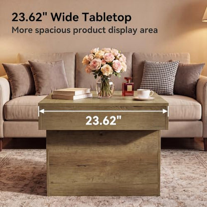 Farmhouse Coffee Table, 47" Retro Brown Wooden Accent Center Table | Modern Low Cocktail Tea Furniture for Living Room, Rustic Brown Finish, Scratch & Water Resistant MDF, Easy Assembly