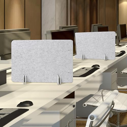 Desk Privacy Panel Set, Desk Partition Cubicle Wall Freestanding Noise-Reduction Panels Room Divider, Soundproof Partition with Support Feet for Office or Home Use (Light Grey, 40 * 60 cm) - color: Light Grey
