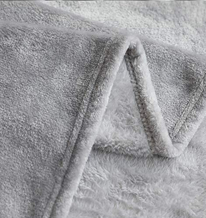 TASTHROW Large Flannel Fleece Throw Blanket, 50×70 Inch - Light Grey | Cozy Lightweight Thick Blanket - All Seasons Suitable for Women, Men and Kids - color: Lightgrey, size: 50"x70"
