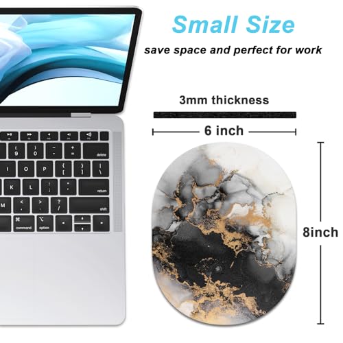 Rimilak Small Mouse Pad 6 x 8 Inch, Takes up Wrist and Mouse Space, Waterproof Compact Mini Mouse Mat for Laptop Computer Wireless Mouse Keyboard Home Office Travel,Gray Gradient Marble - color: Gray Gradient Marble, size: 8L x 6W inches