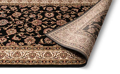 Well Woven Barclay Collection Sarouk Black 4x5 Area Rug - for Entryways, Small Bedrooms, Living Rooms - color: Black, size: 3'11" x 5'3" (Rectangular)