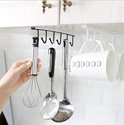 3 Pack White Under Cabinet Mug Holder, Cup Rack For 1 Inch Shelves | Save Cabinet Space By Hanging Mugs Under Shelves, Keeping Cups Organized And Easy To Access - color: a- 3pcs White