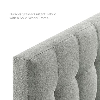 Modway Lily Tufted Linen Fabric Upholstered King Headboard in Gray - color: Gray, size: King
