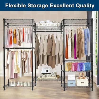 Whitmor Modern Industrial Wardrobe - color: 69 x 16 x 76 inch