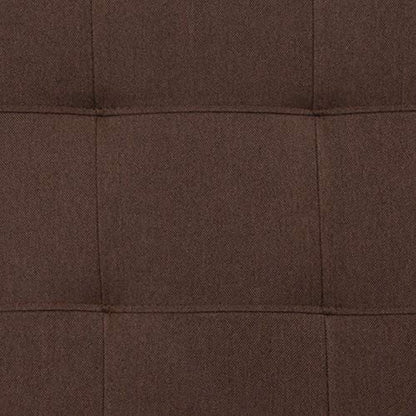 EMMA + OLIVER Dark Brown Queen Quilted Tufted Headboard | Adjustable Bed Rail Slots, Fabric Upholstered - color: Dark Brown, size: Queen
