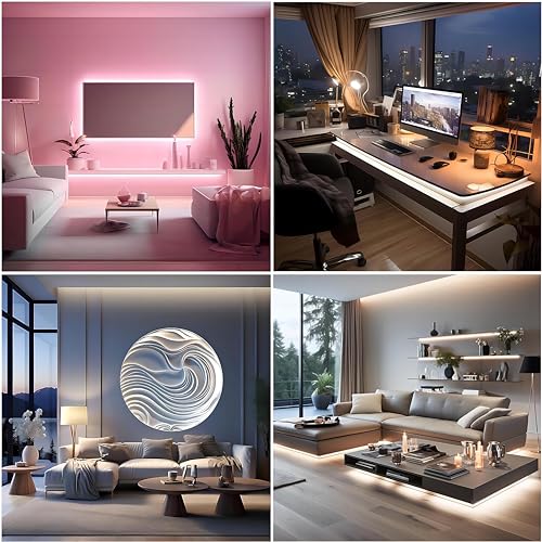 Short LED Strip Lights, COB 5V USB White 6500K (3.28FT) | 5W Small COB LED Strip, Flexible, Not Dimmable, For Display Cabinet Living Room DIY Home TV 3D Lighting - color: 3.28FT/6500K