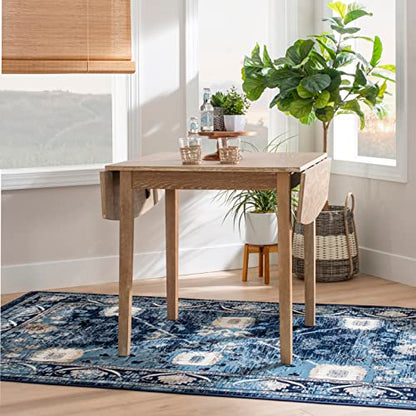 Linon Torino Greywash 30" Square Drop Leaf Table - 30" X 48" Fully Extended - color: Greywash