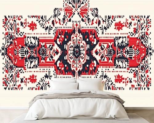 Peel and Stick Wallpaper Wall Murals Tatreez Decorative Palestinian Embroidery Symbol Self Adhesive Removable Canvas Wall Stickers for Living Room Kids Bedroom 100''x144'' - color: Multi6, size: 100x144inch