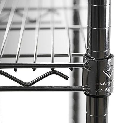 Shelving Inc. 8" d x 42" w Chrome Wire Shelving with 3 Tier Shelves | Weight Capacity 800lbs Per Shelf, Durable Kitchen and Garage Storage Shelves, Adjustable Shelf Organizer Storage Rack - size: 8" d x 42" w x 34" h