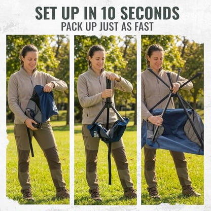 360 Swivel Camping Chair, Folding Portable Outdoor Camp Chair | A 360-degree swivel camping chair that turns to face the action, then folds down compact to carry anywhere.