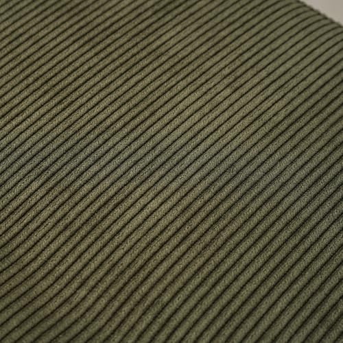 Comfy to go Entryway Bench - Green Bench for Bedroom, Modern Ottoman End of Bed, Corduroy Padded Benches for Living Room, Foyer, Mudroom, Hallway - 39" L x 14" W x 17" H | Corduroy Padded Benches for Living Room, Foyer, Mudroom, Hallway - 39" L x 14" W x