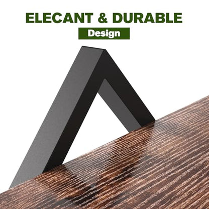 2 Pack Floating Wall Shelves Plant Holders, Brown | For Indoor Plants, Wall Mounted Plant Stand, For Small Plants, Multi-Room Use - color: Rustic Brown-2pack