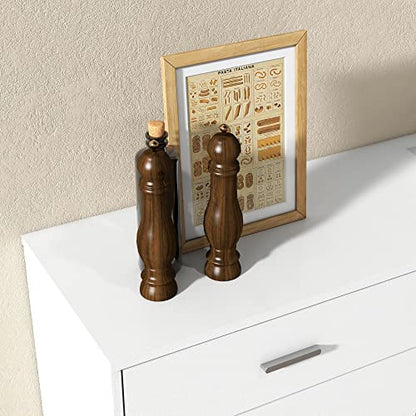 Panana Wooden 5/6 Drawer Dresser, Wide Modern Chest of Drawers, Organizer with Storage Drawers for Living Room Bedroom Hallway Closet (White, 6 Drawers) - color: White