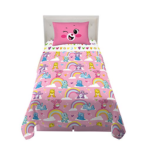 Franco Kids Bedding Super Soft Sheet Set, Twin, Care Bears - color: Care Bears, size: Twin