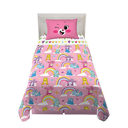 Franco Kids Bedding Super Soft Sheet Set, Twin, Care Bears - color: Care Bears, size: Twin