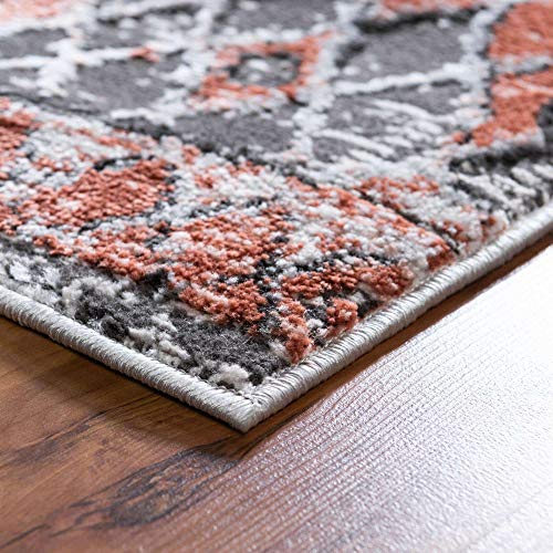 Rugs.com Leipzig Collection Area Rug – 2' x 3' Salmon Low-Pile Rug Perfect for Entryways, Kitchens, Breakfast Nooks, Accent Pieces - color: Salmon, size: 2 x 3 feet Rectangular
