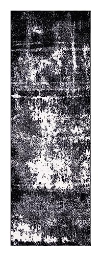 Keen Home Design Runner Rugs - 32"x119" Non-Shedding, Thick Pile Abstract Rugs for Kitchen, Living Room, Bedroom, Dining Room, Entryway - Size: 2'8" x 9'11", Abstract Black - color: Abstract Black, size: 2'8" x 9'11" (Runner)