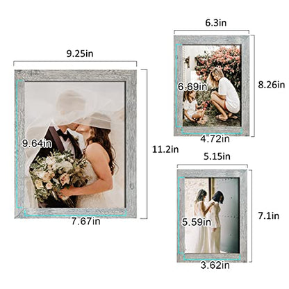 LUCKYLIFE Picture Frame Set 10-Pack, Gallery Wall Frame Collage with 8x10 5x7 4x6 Frames in Grey Finishes - color: Grey