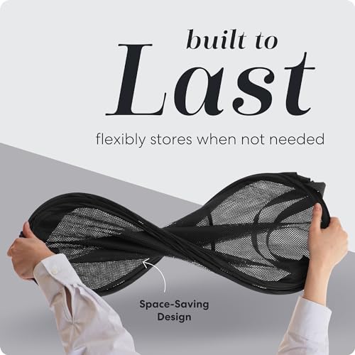Handy Laundry Collapsible Mesh Pop Up Hamper with Wide Opening and Side Pocket - Breathable, Sturdy, Foldable, and Space-Saving Design for Clothes and Storage (Black | 2-Pack) - color: Black, 2-PACK