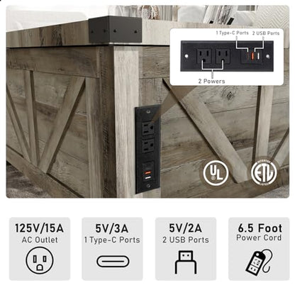 jimeimen Farmhouse Lift Top Coffee Table with Storage, Wood Square Center Table with Charging Station&USB Port, Living Room Table w/Large Hidden Space, for Living Room, Bedroom, Home Office, Grey - color: Grey