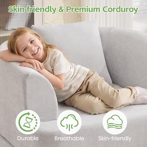 2-in-1 Folding Sofa Bed, Chenille Convertible Single Sleeper Chair Bed, Modern Boneless Foldable Couch, High-Density Foam Lounge Chair for Living Room, Bedroom, No Assembly Required, Light Grey - color: Light Grey