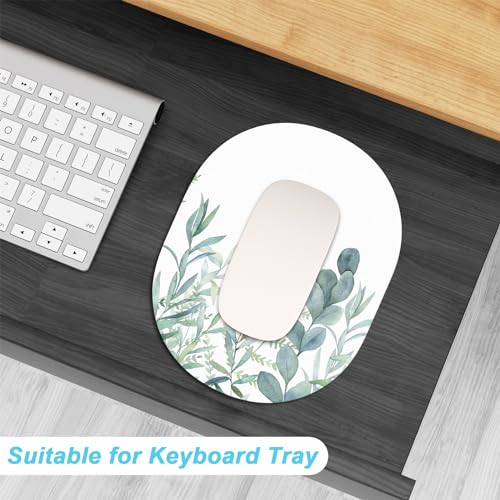 Rimilak Small Mouse Pad 6 x 8 Inch, Takes up Wrist and Mouse Space, Waterproof Compact Mini Mouse Mat for Laptop Computer Wireless Mouse Keyboard Home Office Travel,Green Leaves - color: Green Leaves, size: 8L x 6W inches