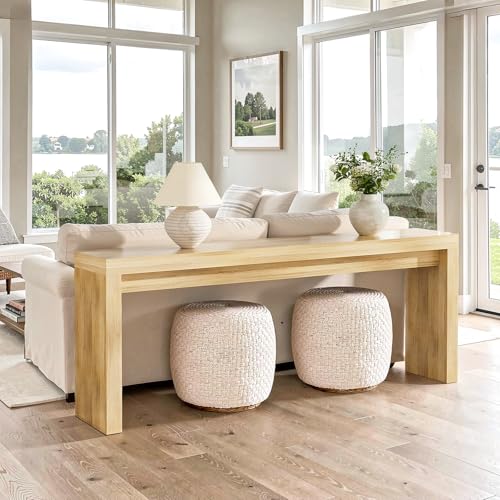 Extra Long Console Table for Entryway, 70.9-Inch Farmhouse Wood Behind Couch Table, Modern Entryway Rectangular Console Table for Entrance, Living Room, Hallway, Foyer (Natural) - color: Natural