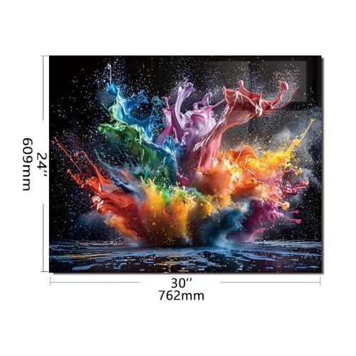 Evgosm Tempered Glass Backsplash for Kitchen，pigment Stove Splashback, Glass Backsplash, Easy to Install and Clean, Used for Kitchen Wall Protection and Decoration. (30x24'') - size: 30"L x 24"W