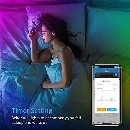 Govee RGB WiFi Led Strip Lights, 16.4ft Smart Led Lights with Music Sync Works with Alexa & Google Assistant, Smart Light Strip for Bedroom, Party, Eaves (ETL Certified Adapter Included)