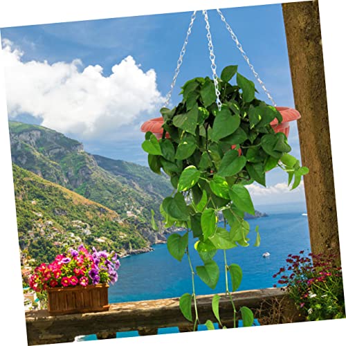 Happyyami Hanging Planter Box Plant Holder Chain Planters for Outdoor Wall-Mounted Plant Pots
