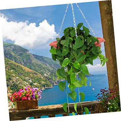 Happyyami Hanging Planter Box Plant Holder Chain Planters for Outdoor Wall-Mounted Plant Pots