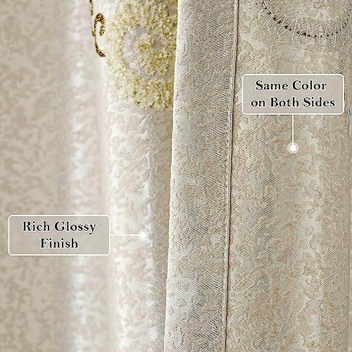 Simple Chenille Jacquard Blackout Window Elegance Curtains/Drapes/Panels/Treatments for Bedroom Living Room,Top Grommets, Two Panels, W54 x L96 inch - color: C1, size: 54"W x 96"L (Pack of 2)