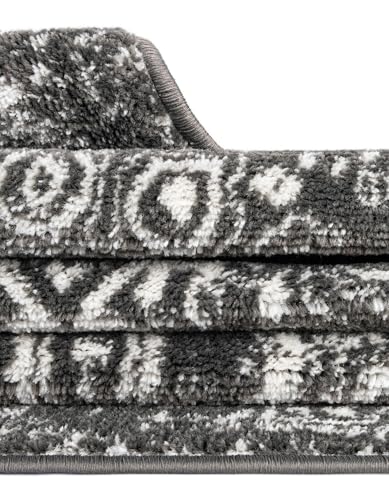 Rugs.com - Arlington Rug – 2' x 3' 1 Dark Gray Traditional Area Rug – Low Pile Accent Rug for Entryways, Kitchens, and Bathrooms - color: Dark Gray, size: 2' x 3' (Rectangular)