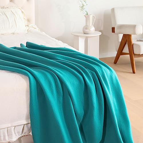 CAI TENG Fleece Throw Blanket Blankets Bulk for Couch Lightweight Warm Soft Cozy Kids Blanket Bulk 50 x 60 inch Fleece Fabric Yard Solid for Bed Sofa Travel Gifts Outdoor Blue 6 Pack - color: Blue
