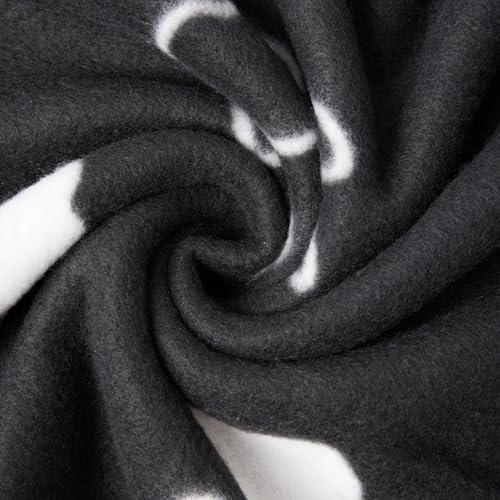 CAI TENG Fleece Throw Blanket Blankets for Couch Bed 50x60 inch 6 Pack Kids Blanket Throws Fleece Fabric Soft Cozy Travel Blankets Lightweight Small Throws Camping Gifts Blankets Black Dog Paw - color: Black Dog Claw