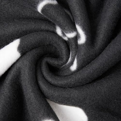CAI TENG Fleece Throw Blanket Blankets for Couch Bed 50x60 inch 6 Pack Kids Blanket Throws Fleece Fabric Soft Cozy Travel Blankets Lightweight Small Throws Camping Gifts Blankets Black Dog Paw - color: Black Dog Claw