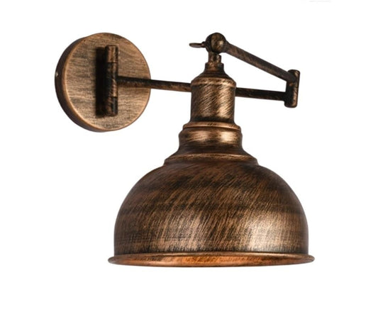 Bedside Wall Mount Light Industrial Vintage Wall Mounted Light Sconces Wall Lamp Black Angle Adjustable Swing Arm Retro Wall Sconce Bedside Light Fixture Farmhouse Style Lamp Bedroom wall lights, Wall - color: #2