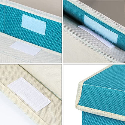 Large Toy Box Chest Storage with Flip-Top Lid, Kids Toy Storage Bin Boxes | Toy Chest with Rivets Handles for Kids, Boys, Girls, Nursery, Playroom, Living Room, Bedroom, 25"x 13" x 16" (Linen Teal) - color: Large Teal